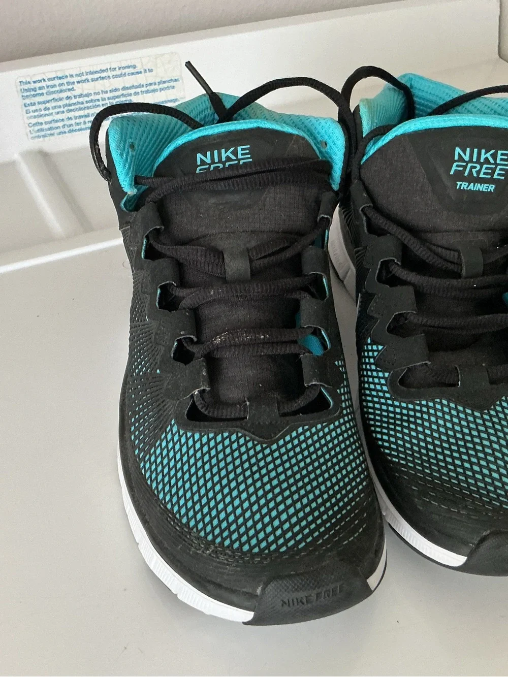 Nike Free Trainer 3.0 Hi Top Running Shoes in Teal and Black Sz 8